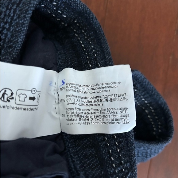 Zara Navy Striped Shorts Size M draw string pockets - Picture 10 of 10